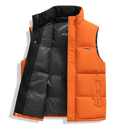 Herren Thermo-Pufferweste mit verstärktem Kragen, Zweifachverschluss & Futter mit Logo-Print Nord Taschen