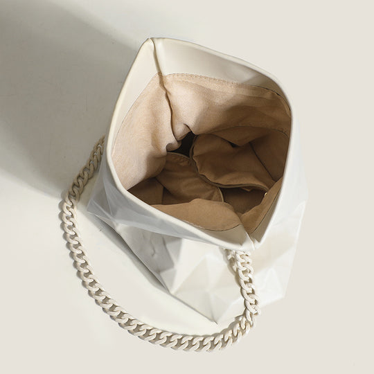 Damen Clutch-Tasche mit elegantem Faltendesign und luxuriösem Kettenriemen Nord Taschen