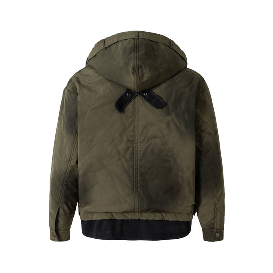 Herren Kurzer Field-Parka mit modularer Innenlage, Kapuze und Cargo‑Taschen Nord Taschen