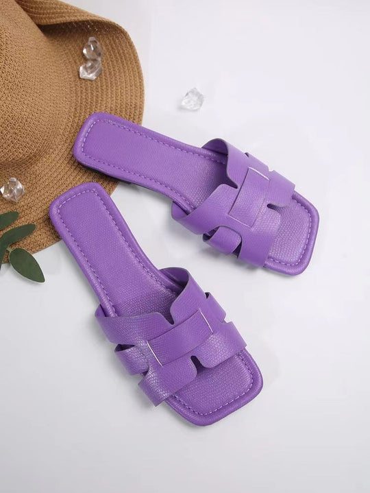 Damen Komfortable Slidesandalen mit modischem Riemen-Design
