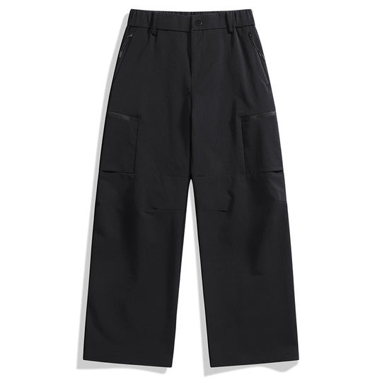 Herren Technische Utility-Cargo-Hose mit weitem Bein, elastischem Bund & Reißverschlusstaschen Nord Taschen