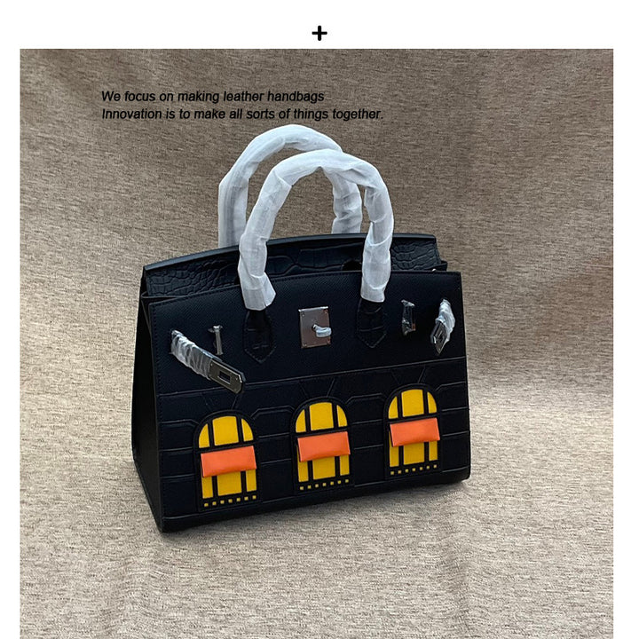 Damen modische Handtasche in Croco-Optik mit einzigartigem Design Nord Taschen