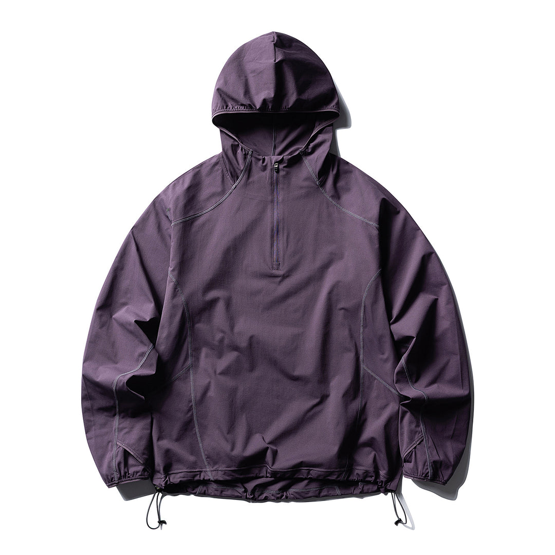 Unisex Atmungsaktiver Half-Zip-Kapuzenanorak mit Tunnelzugsaum und Flatlock‑Nähten Nord Taschen