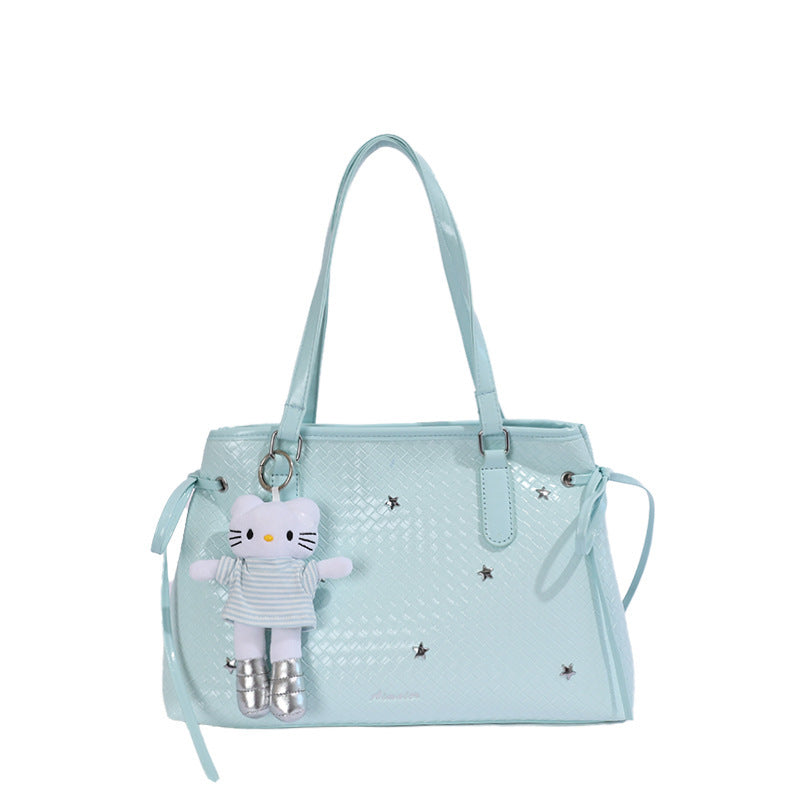 Damen Designer Handtasche mit verspieltem Anhänger und strukturiertem Obermaterial Nord Taschen