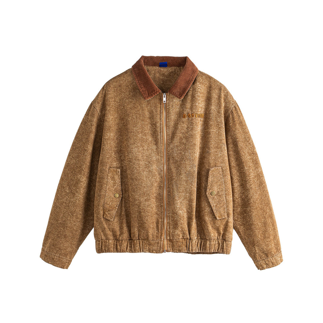 Unisex Boxy-Canvas-Blousonjacke mit Cordkragen und Utility-Pattentaschen Nord Taschen