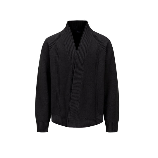 Herren Grobstrick-Cardigan mit Schalkragen und Rippenbündchen Nord Taschen