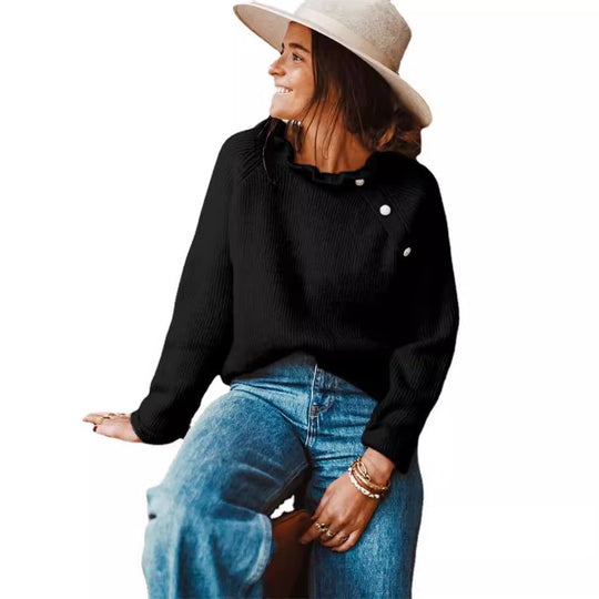 Damen Modischer Freizeitpullover Nord Taschen