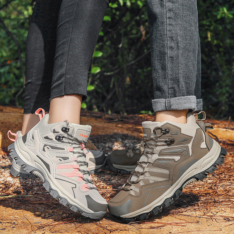 Damen Hohe Wanderstiefel mit innovativem Schnellschnürsystem und rutschfester Sohle