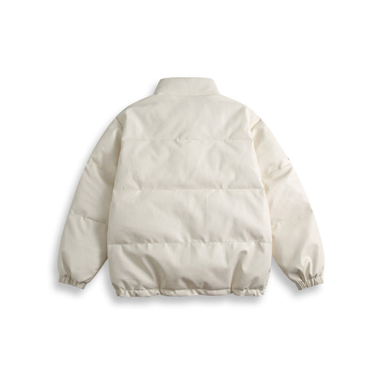 Unisex Kurz geschnittener wattierter Kunstleder‑Puffer mit hohem Stehkragen und Badge‑Details Nord Taschen
