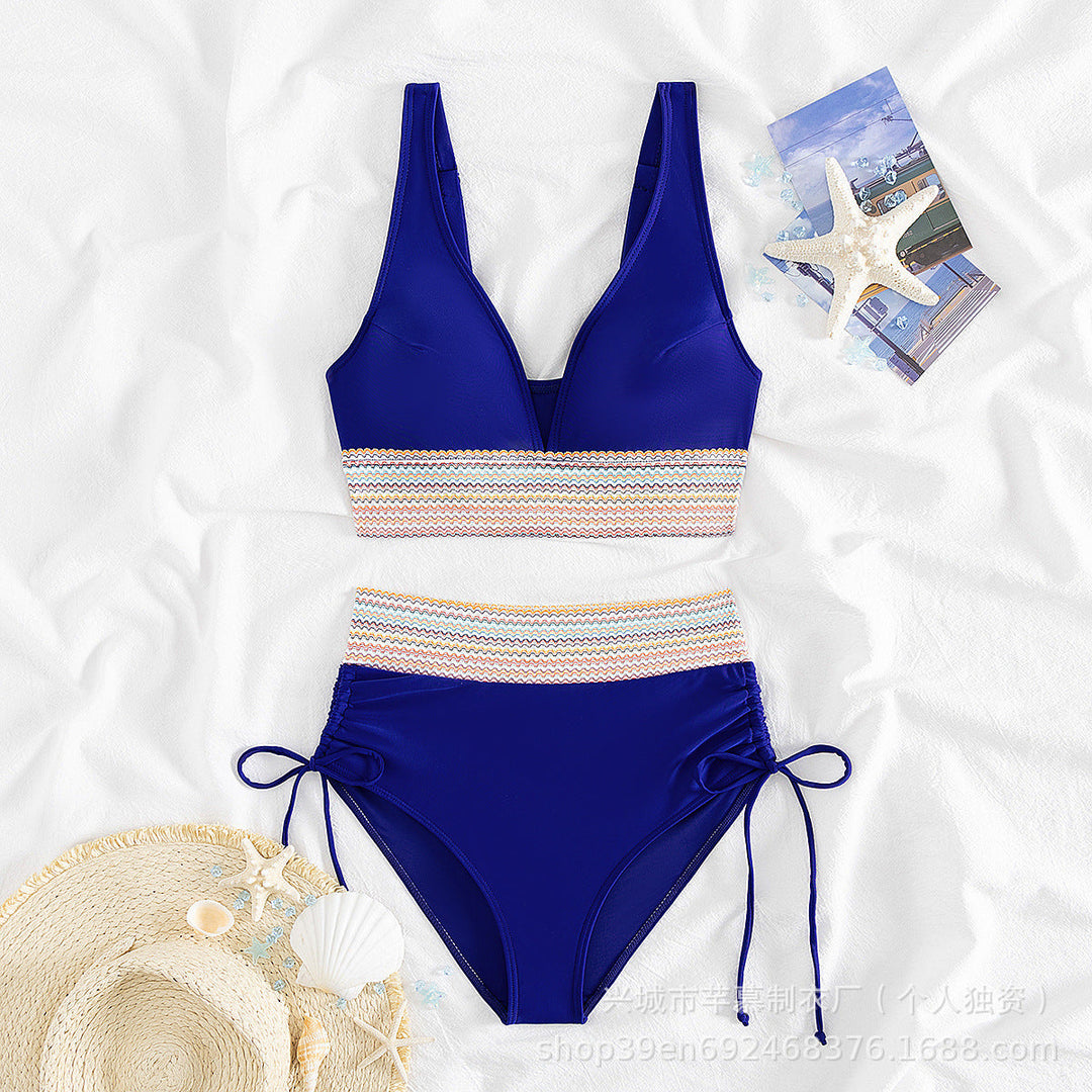 Damen Hochgeschnittener Sportbikini Nord Taschen