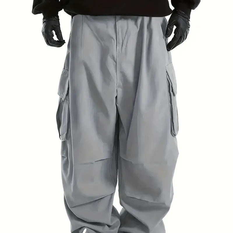 Herren Baggy-Cargo-Hose mit übergroßer Passform, elastischem Tunnelzugbund & mehrfachen Klappfächern Nord Taschen