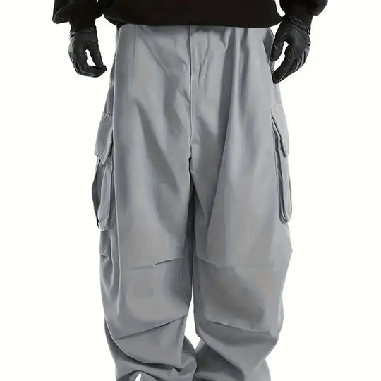 Herren Baggy-Cargo-Hose mit übergroßer Passform, elastischem Tunnelzugbund & mehrfachen Klappfächern Nord Taschen