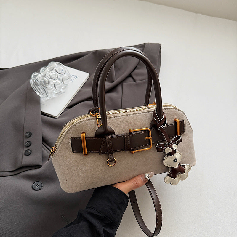 Damen elegante Satchel-Tasche mit kontrastierenden Riemen Nord Taschen