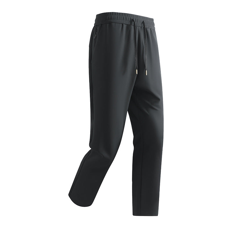 Herren Slim-Tapered Performance-Jogginghose aus wasserabweisendem Funktionsstoff mit elastischem Kordelbund & verdeckten Reißverschlusstaschen Nord Taschen