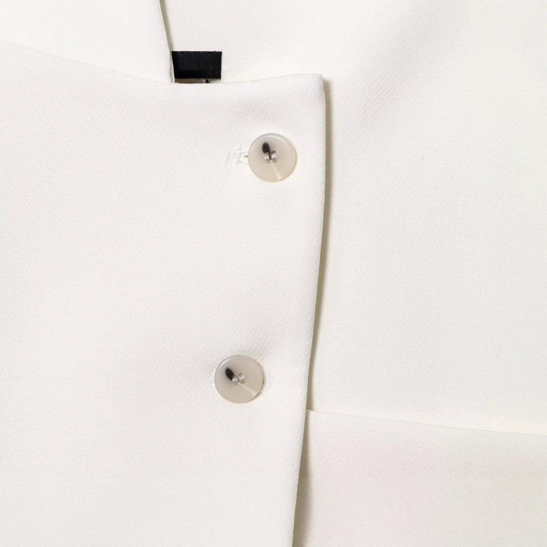 Damen Kurzblazer mit Stehkragen und asymmetrischer Knopfleiste Nord Taschen