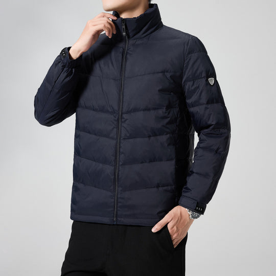 Herren Leichte gesteppte Thermojacke mit Stehkragen und winddichter Isolierung Nord Taschen
