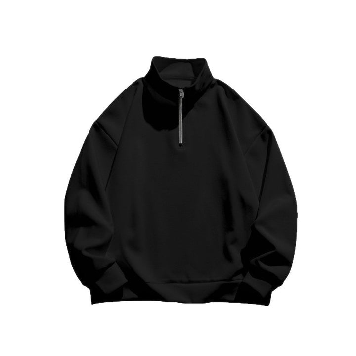 Unisex nan oversized Sweatshirt mit halbem Reißverschluss und Stehkragen aus weichem Baumwollmix Nord Taschen