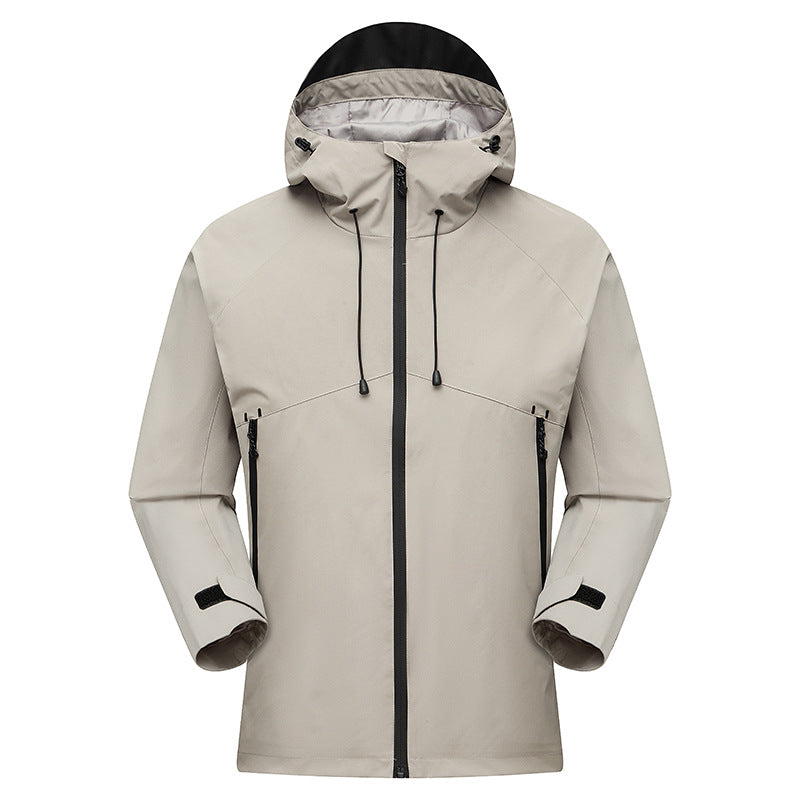 Herren Wasserdichter High-Visibility Shellparka mit atmungsaktiver Membran, verstellbarer Kapuze und Belüftung Nord Taschen