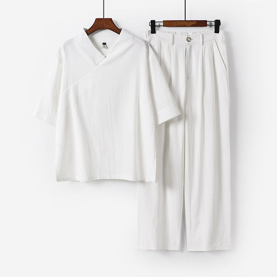 Unisex Locker sitzendes Lounge-Set im Kimono-Stil mit halblangem Arm und elastischer Bundhose Nord Taschen