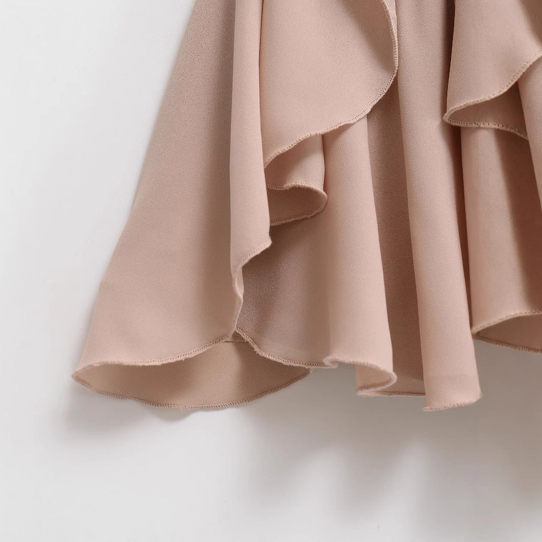 Damen Midirock mit stufigen Volants und elastischem Bund Nord Taschen