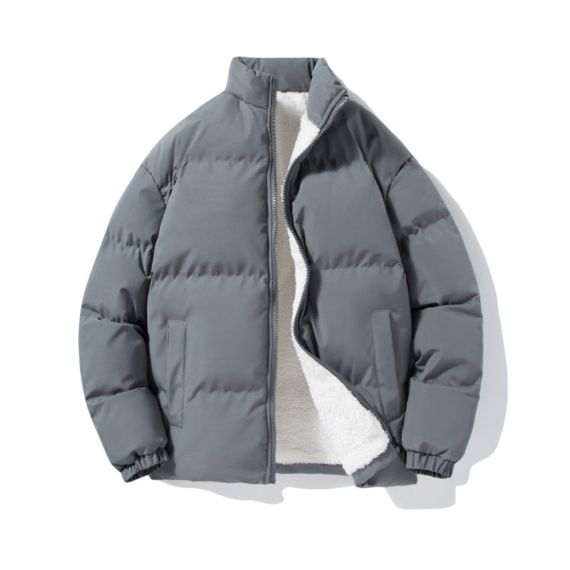 Herren Thermo‑Steppjacke mit Sherpa‑Fleece‑Innenfutter, Stehkragen und verdecktem Reißverschluss Nord Taschen