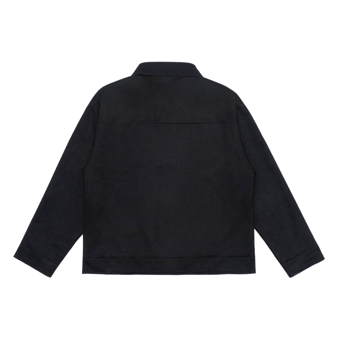 Herren Overshirt-Jacke aus strukturiertem Velours mit Rippenkragen Nord Taschen