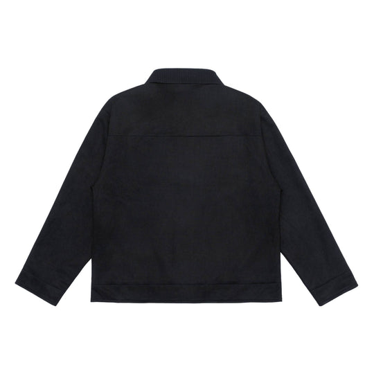 Herren Overshirt-Jacke aus strukturiertem Velours mit Rippenkragen Nord Taschen