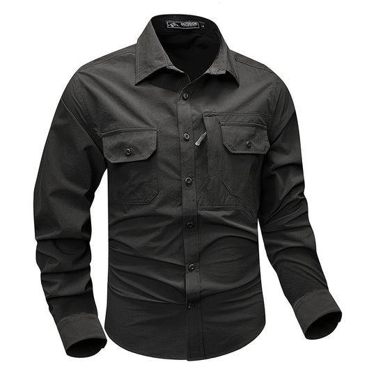 Men's  technical tactical long sleeve utility shirt with dual chest pockets and reinforced seams Nord Taschen