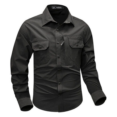 Men's  technical tactical long sleeve utility shirt with dual chest pockets and reinforced seams Nord Taschen