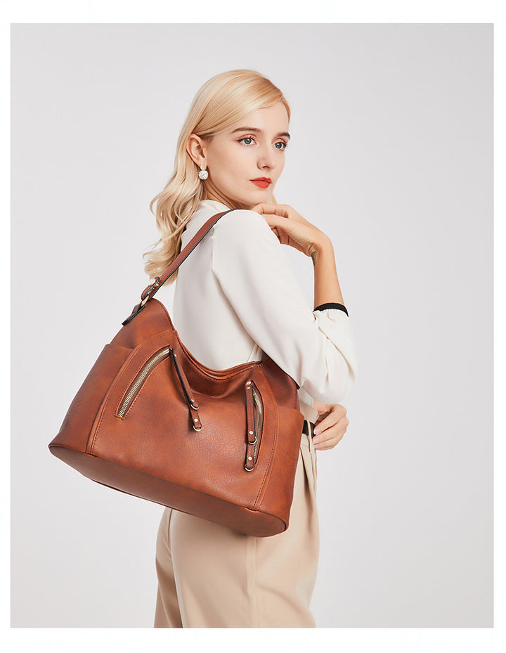 Damen Hobo-Tasche mit elegantem Faltendesign und verstellbarem Schulterriemen Nord Taschen