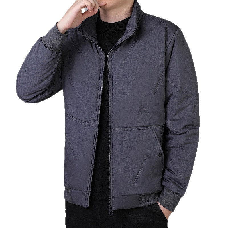 Herren Technische Kurzjacke im Urban-Bomberstil mit Stehkragen und verdeckten Taschen Nord Taschen