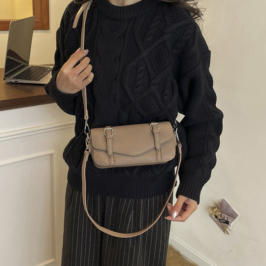 Damen elegante Umhängetasche mit strukturiertem Kunstleder und verstellbarem Schulterriemen Nord Taschen