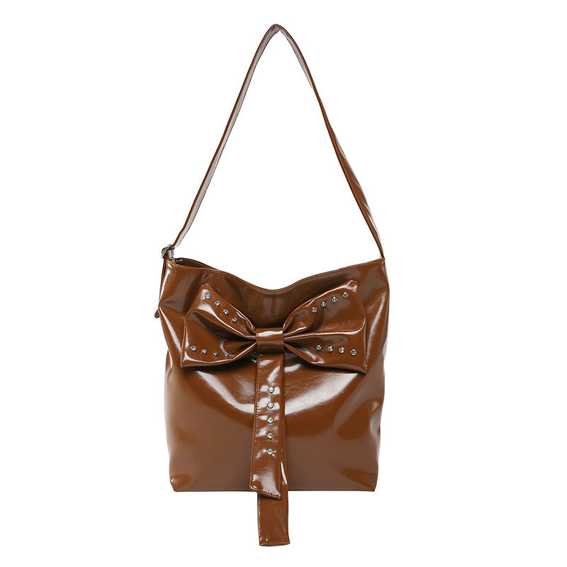 Damen stilvolle Hobo-Tasche mit dekorativem Schleifen-Detail Nord Taschen