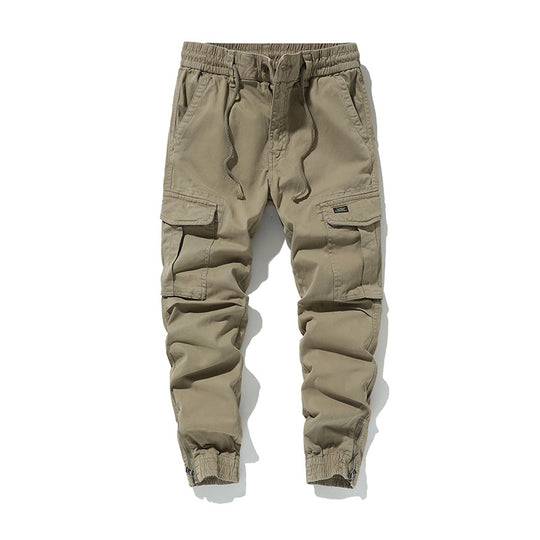Herren Cargo-Jogginghose im Utility-Look mit Tunnelzugbund und Reißverschluss-Knöcheln Nord Taschen