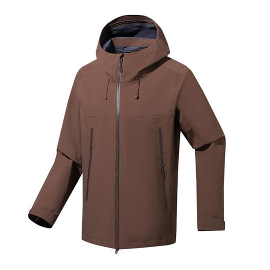 Herren wasser- und winddichte Softshell-Outdoorjacke mit verstellbarer Kapuze Nord Taschen