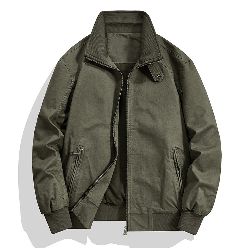Herren Baumwoll-Canvas-Blouson mit Rippbündchen und Stehkragen Nord Taschen