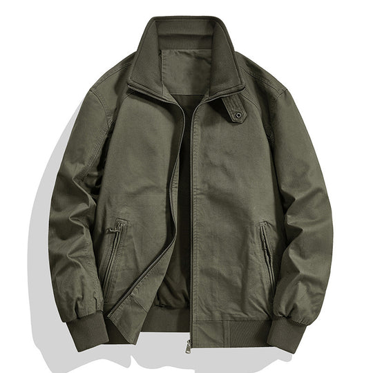 Herren Baumwoll-Canvas-Blouson mit Rippbündchen und Stehkragen Nord Taschen