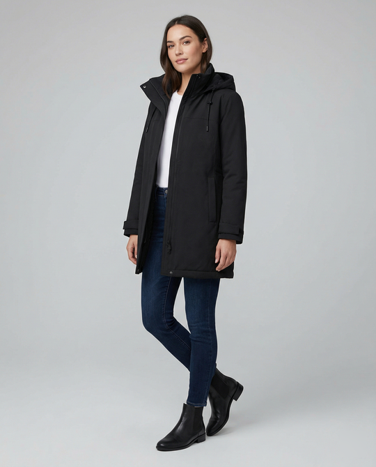 Übergangsjacke Damen sportlich Parka mit Taschen - Arvani