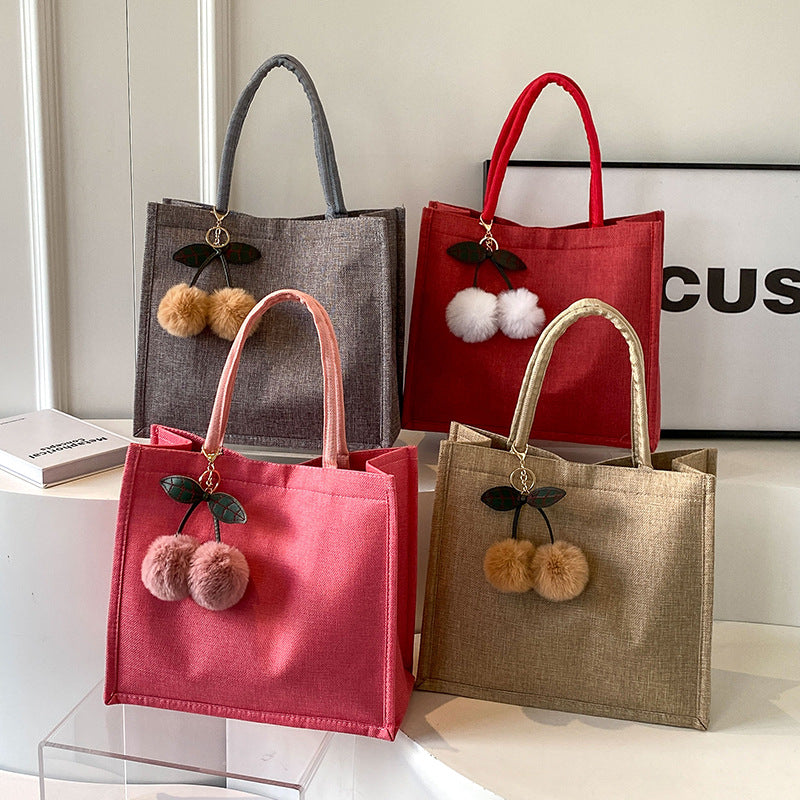 Damen Jute-Shopper-Tasche mit stilvollem Design Nord Taschen