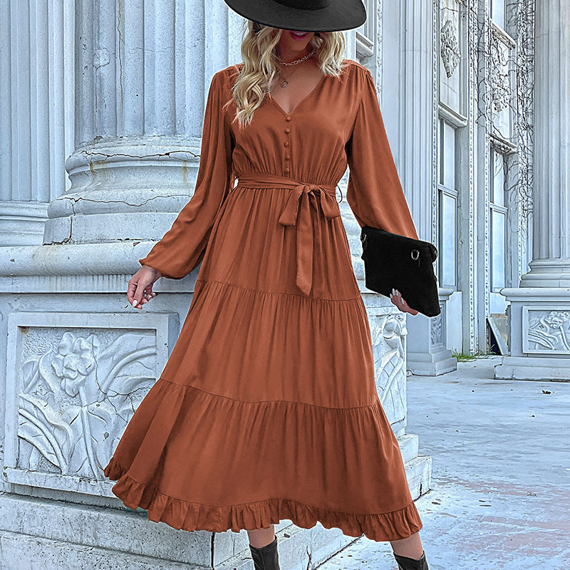 Damen Lange Bluse mit Taillengürtel Nord Taschen