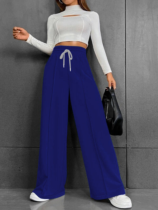 Damen Lässige weite Sweatpants mit verstellbarem Bund Nord Taschen