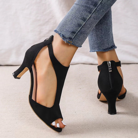 Damen Offene Absatzsandalen mit modischem Schnitt und elegantem Design Nord Taschen