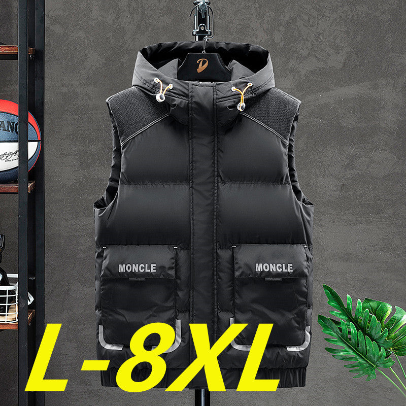 Herren Wattierte Kapuzen-Steppweste mit Frontklappentaschen und elastischem Saum Nord Taschen