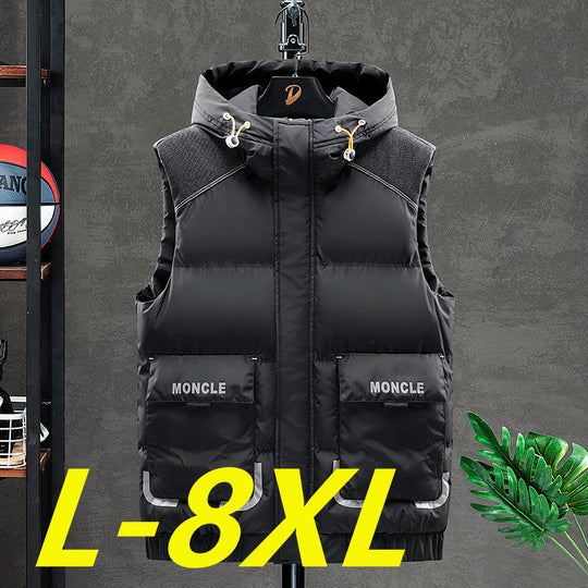 Herren Wattierte Kapuzen-Steppweste mit Frontklappentaschen und elastischem Saum Nord Taschen