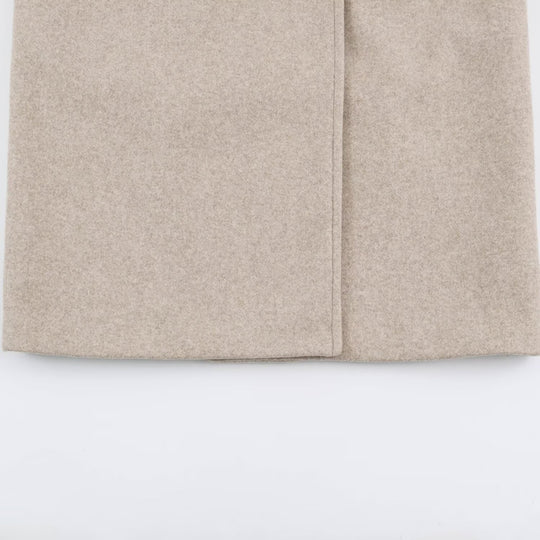 Damen Midilanger Wollmix-Doppelreihenmantel mit weitem Revers und Eingrifftaschen Nord Taschen