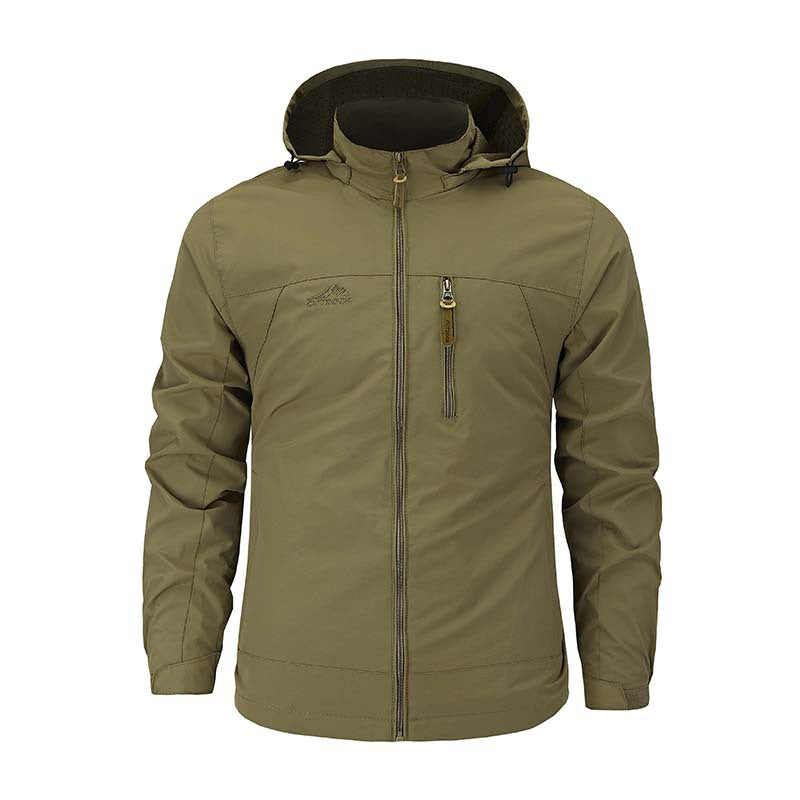 Herren Multifunktionale Softshell-Outdoorjacke mit Kapuze, Brustreißverschluss und atmungsaktivem Futter Nord Taschen