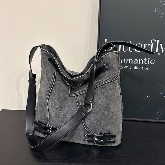 Damen Hobo-Tasche aus hochwertigem Denim mit eleganten Details Nord Taschen