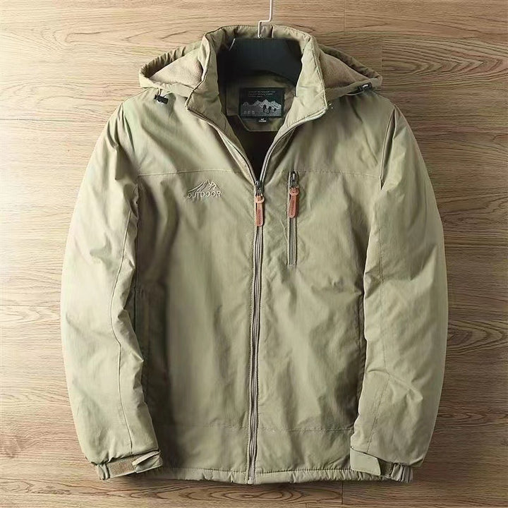 Herren  isolierte Softshell-Fieldjacke mit abnehmbarer Kapuze und verdeckter Reißverschlusstasche Nord Taschen