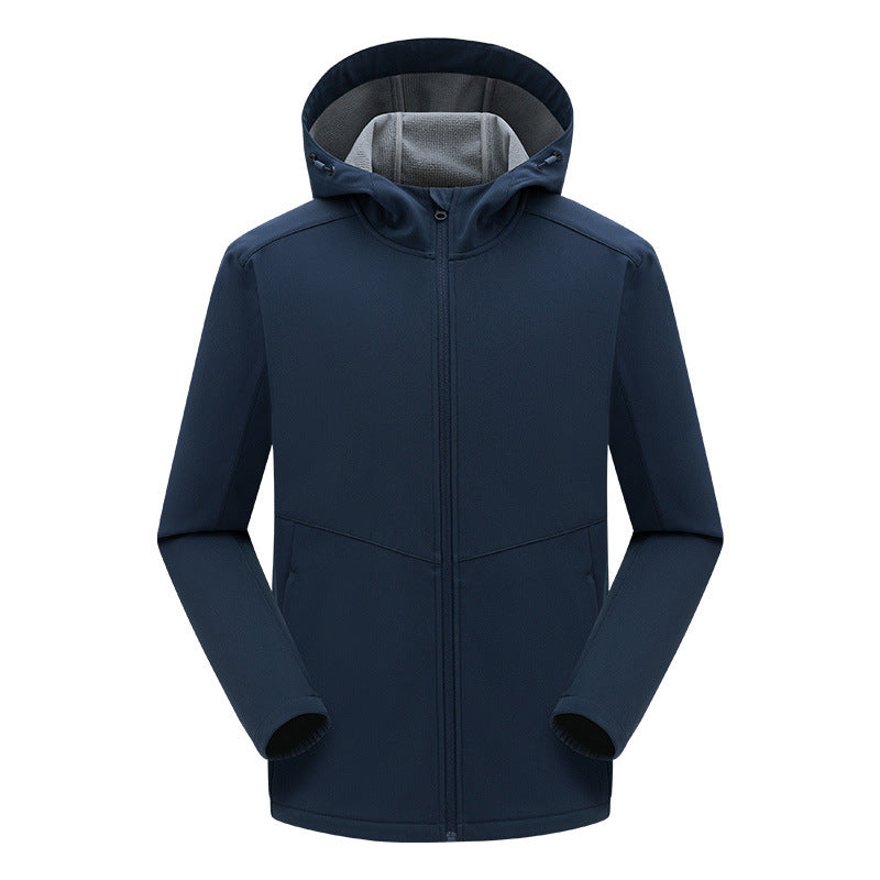 Herren technische Softshelljacke mit fleecegefütterter Kapuze und elastischem Stretchschnitt Nord Taschen