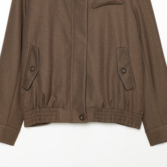 Damen Hochtaillierte konische Wolloptik-Stoffhose mit Bügelfalte und schmaler Knöchelpassform Nord Taschen